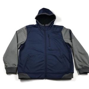 Reebok Mens Outwear Blue Gray Zipper Jacket Size M